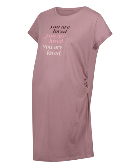 T-shirt de nuit grossesse à manches courtes, Vert