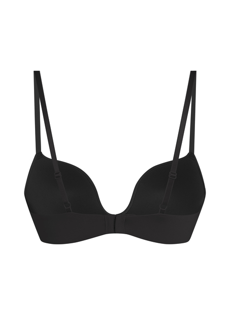 Soutien-gorge à armatures préformé push-up Deep-V, Noir