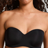 Soutien-gorge push-up sans bretelles à armatures préformé Smooth, Noir