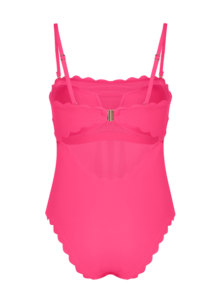Maillot de bain Bandeau Scallop, Rose