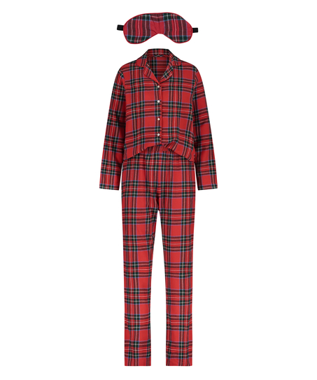 Pyjama Check Twill, Rouge