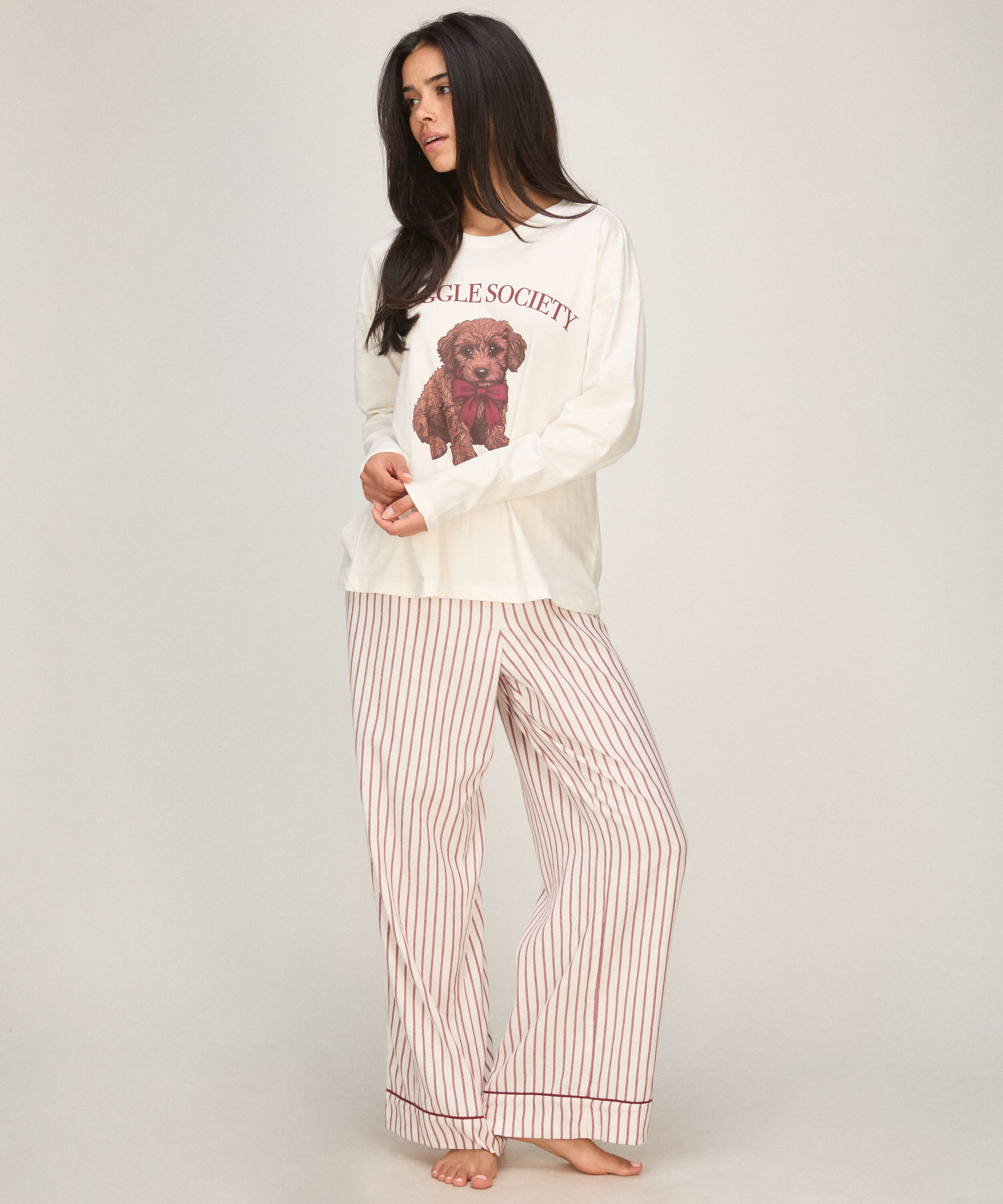 Pyjama Set Viscose, Blanc