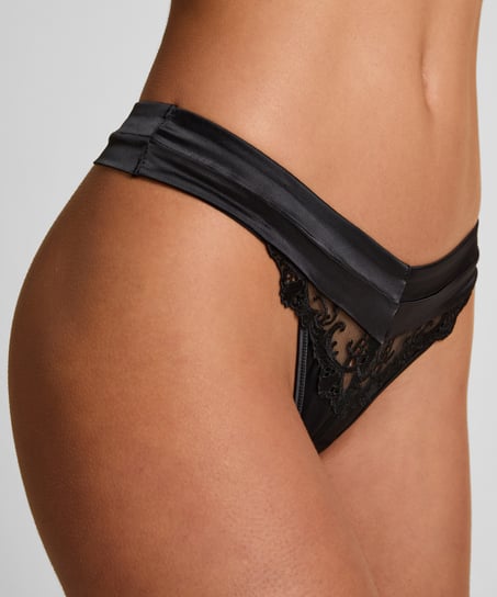 String échancré Sveta, Noir