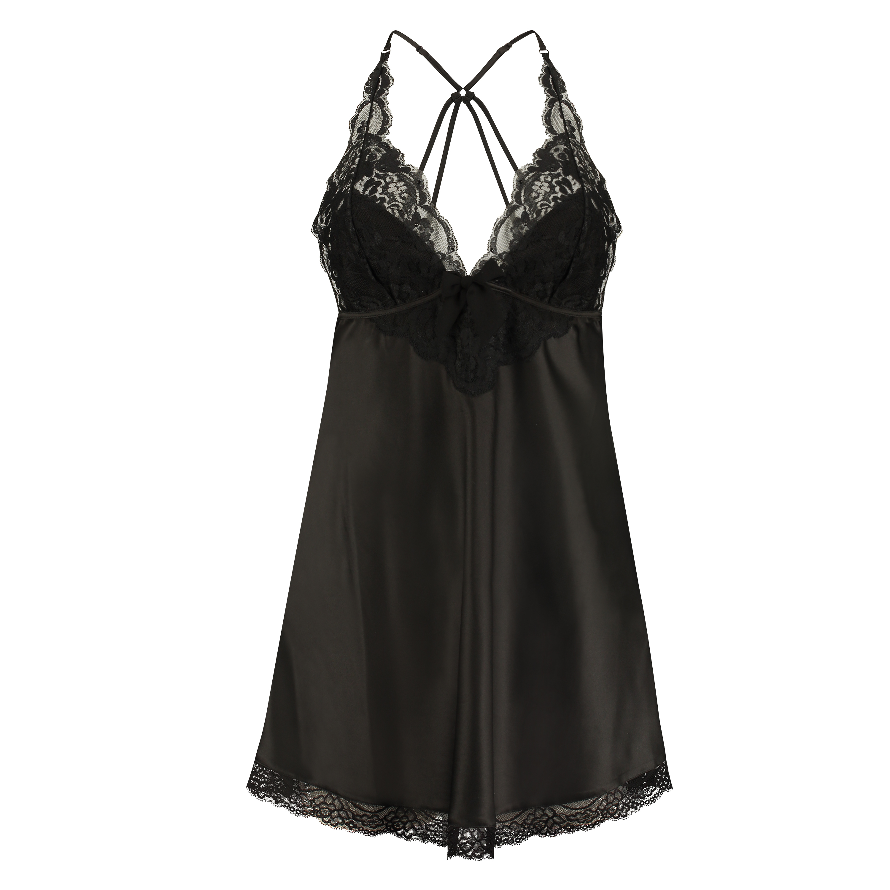 Nuisette Lessie Satin, Noir, main