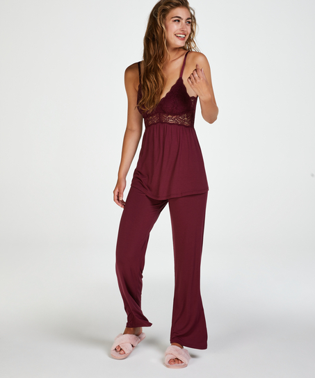 Tenue de pyjama Vera Lace, Rouge