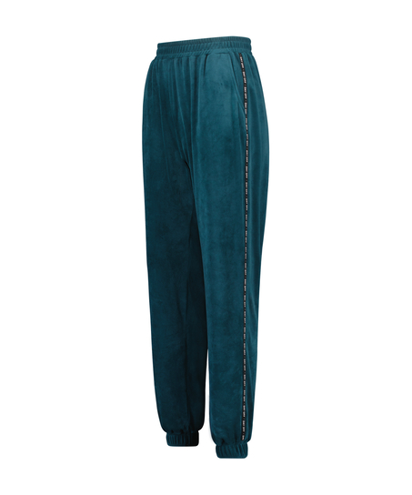 Pantalon de jogging Velours Loosefit, Bleu