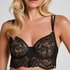 Soutien-gorge à armatures non-rembourré longline Sabrina, Noir
