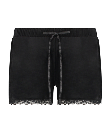 Short Velours Lace, Noir