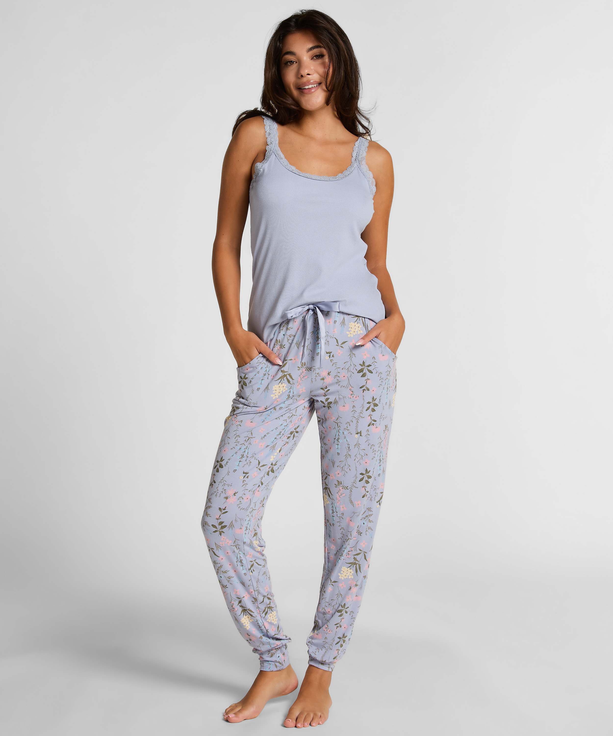 Pantalon de pyjama Jersey, Violet, main