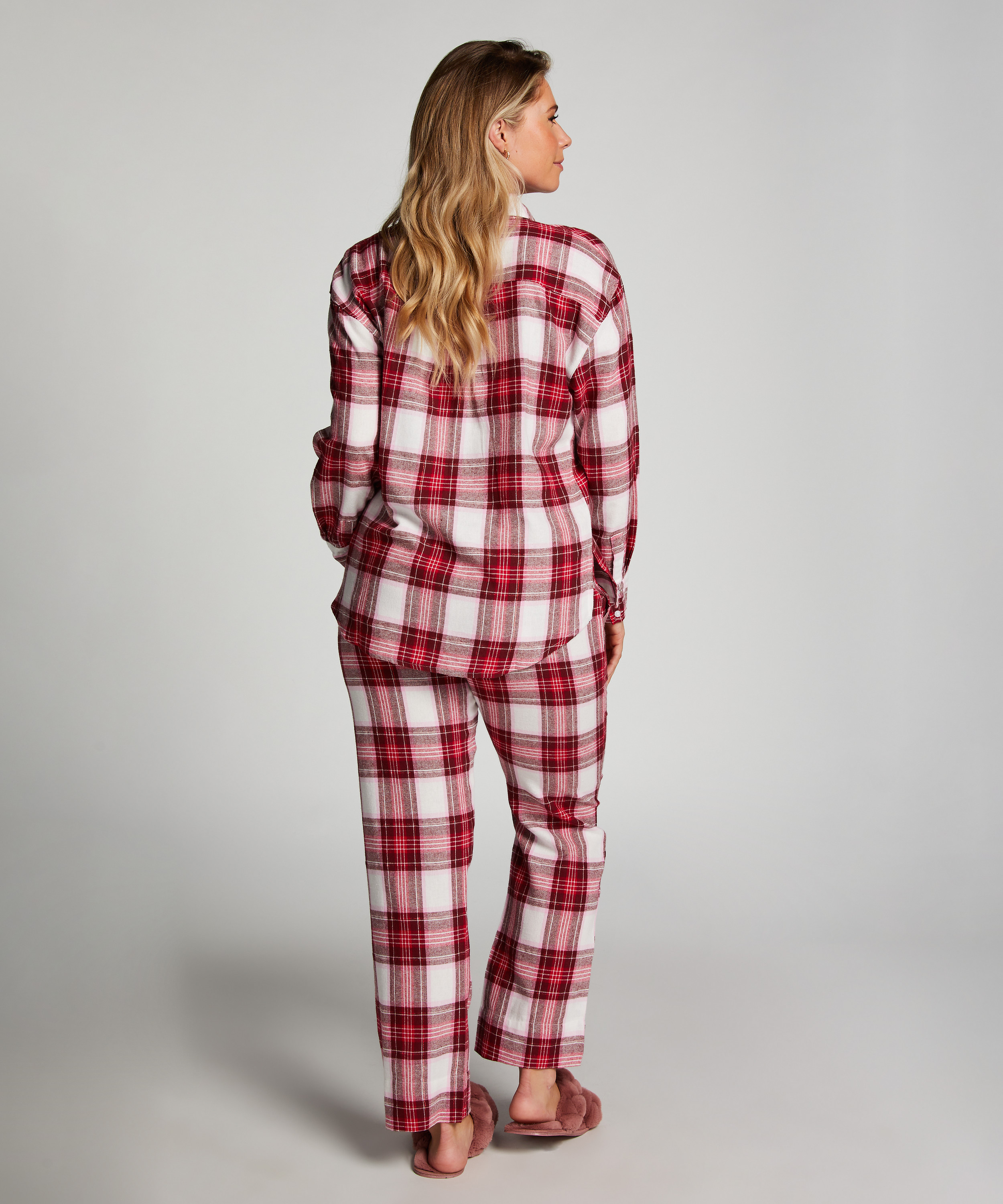 Tall Pantalon de Pyjama Flanelle, Rose, main