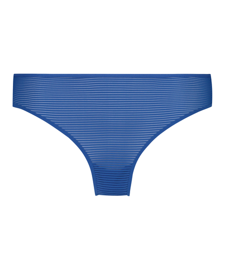 Slip brésilien Invisible Burned Out Stripe, Bleu