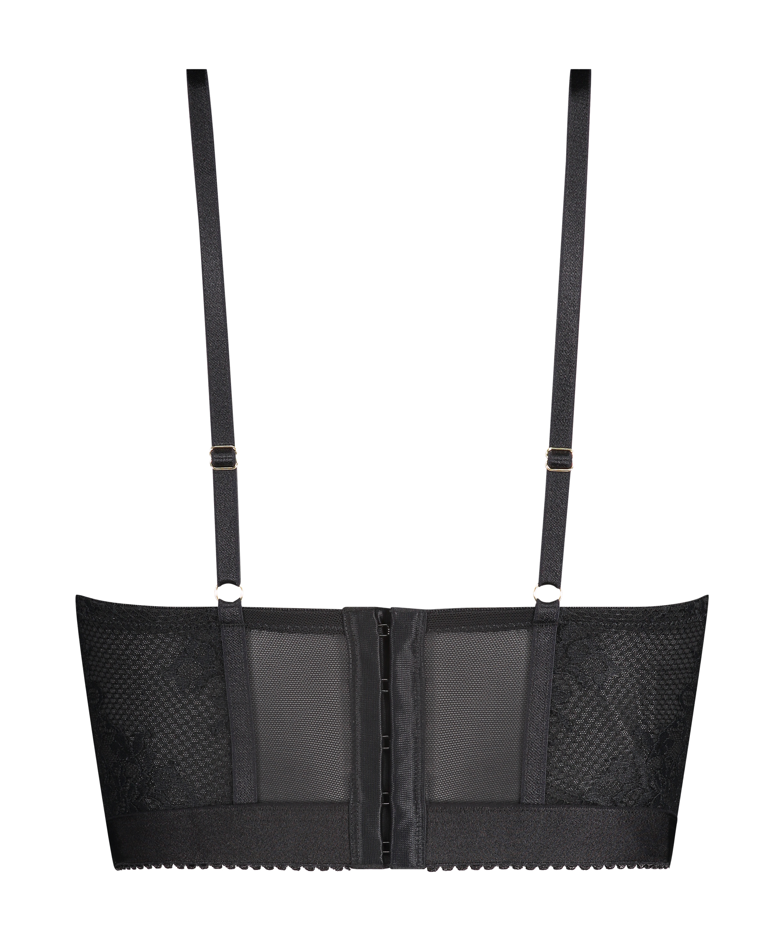 Soutien-gorge rembourré à armatures longline Malika, Noir, main