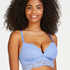 Soutien-gorge préformé sans armatures longline Shiloh, Bleu