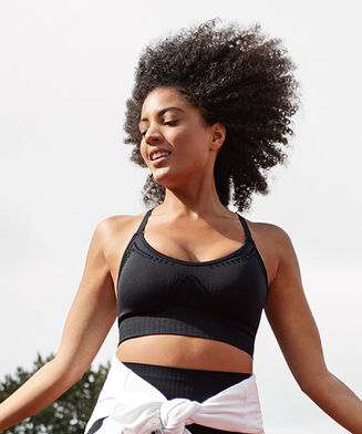 Soutien-gorge de sport HKMX The Comfort Niveau 1, Noir