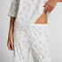 Pyjama Set Cotton Jersey Long, Blanc