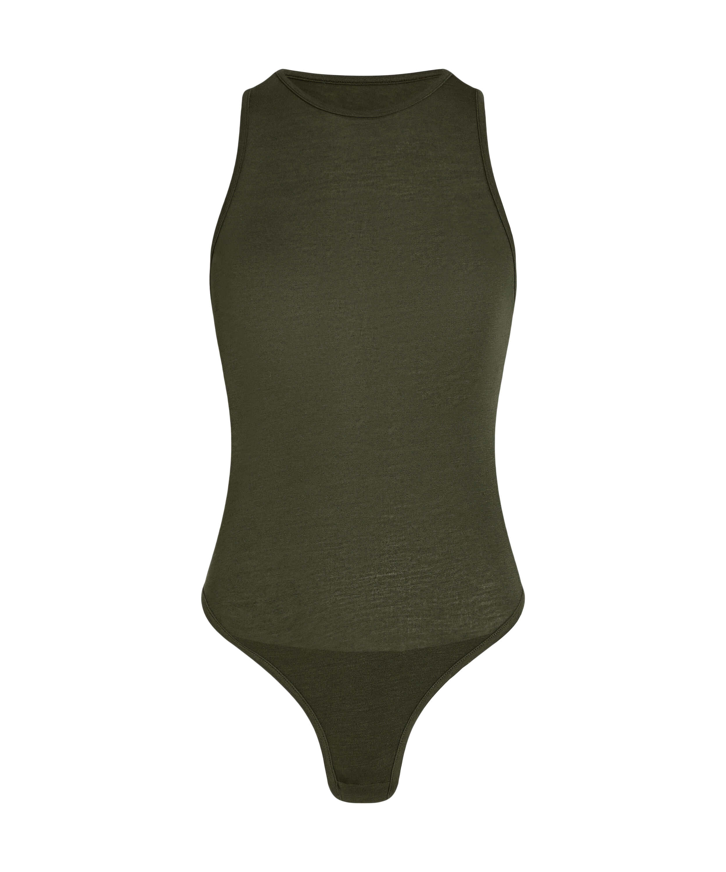 super soft Body haut avec cachemire, Vert