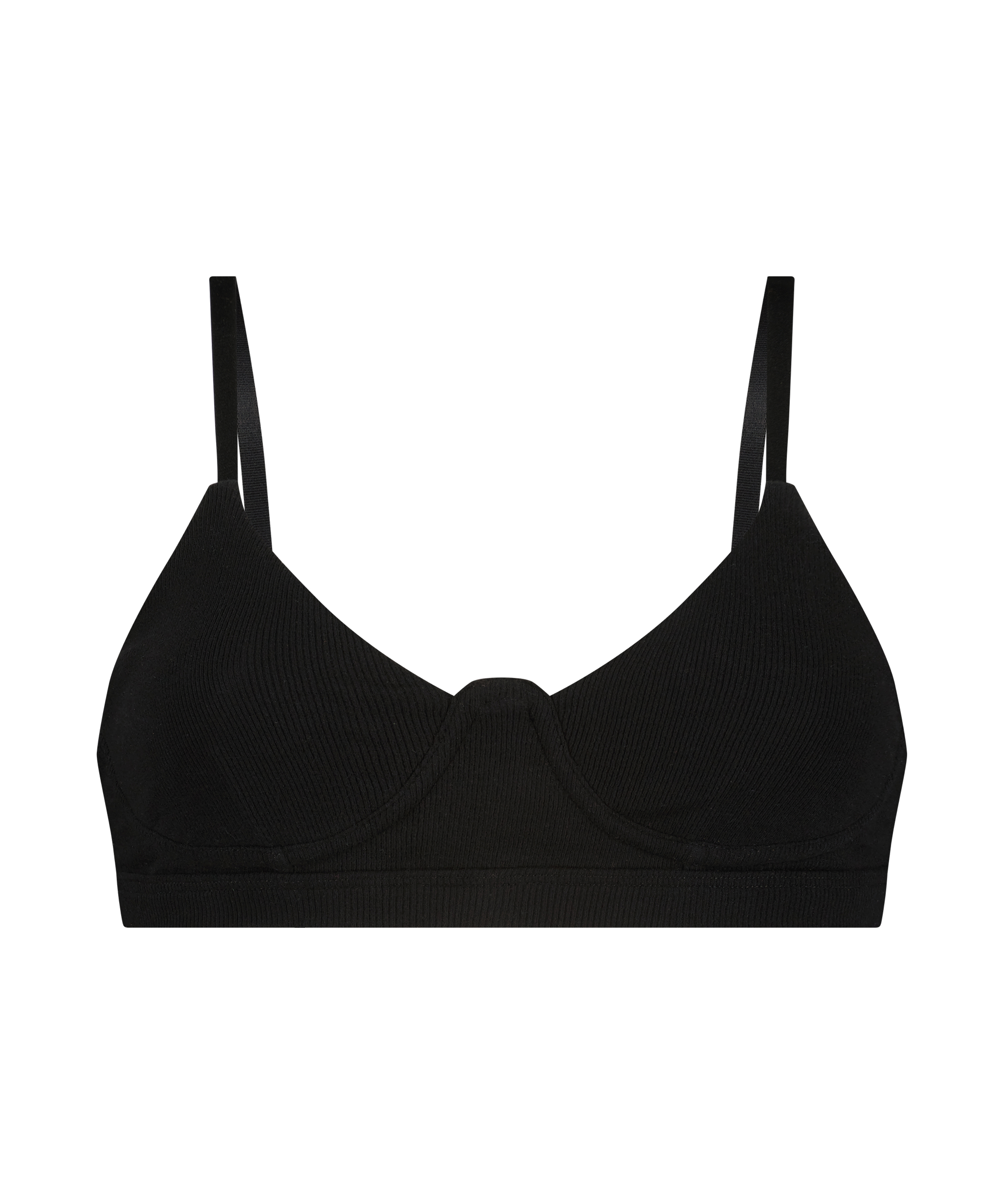 Brassière Rib Baddie, Noir, main