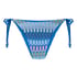 Bas de bikini à jambe haute Cali, Bleu