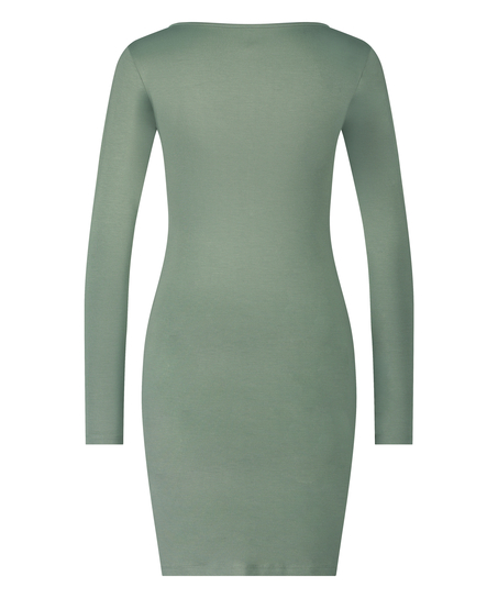 Chemise de nuit Henley, Vert