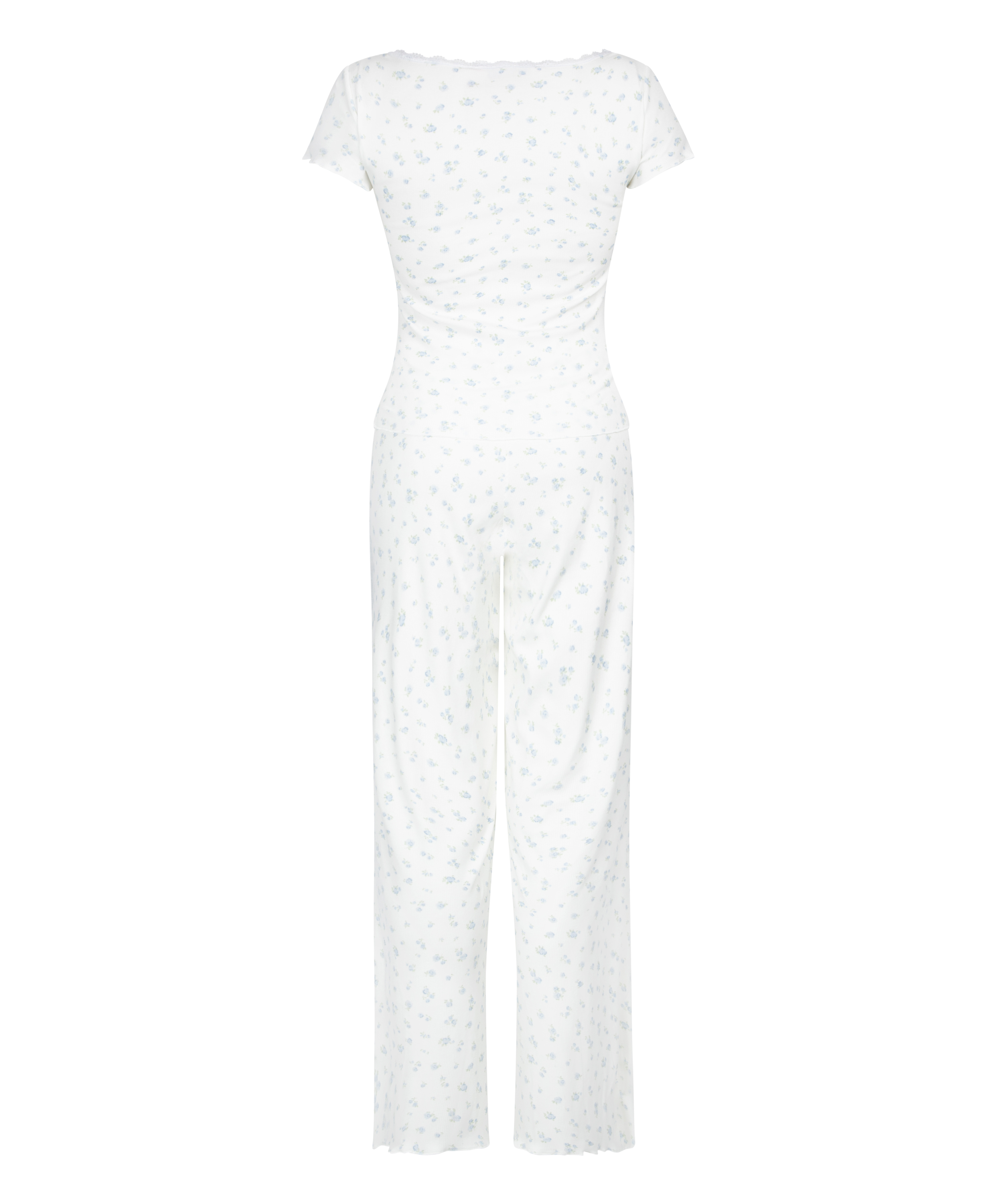 Ensemble pyjama côtelé, Bleu, main