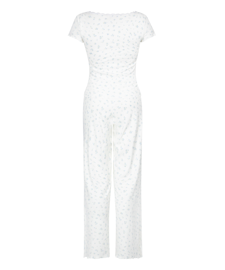 Ensemble pyjama côtelé, Bleu