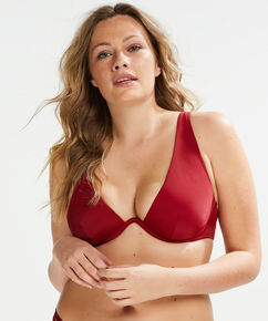 Haut de bikini &agrave; armatures non-pr&eacute;form&eacute; Pagoda, Rouge