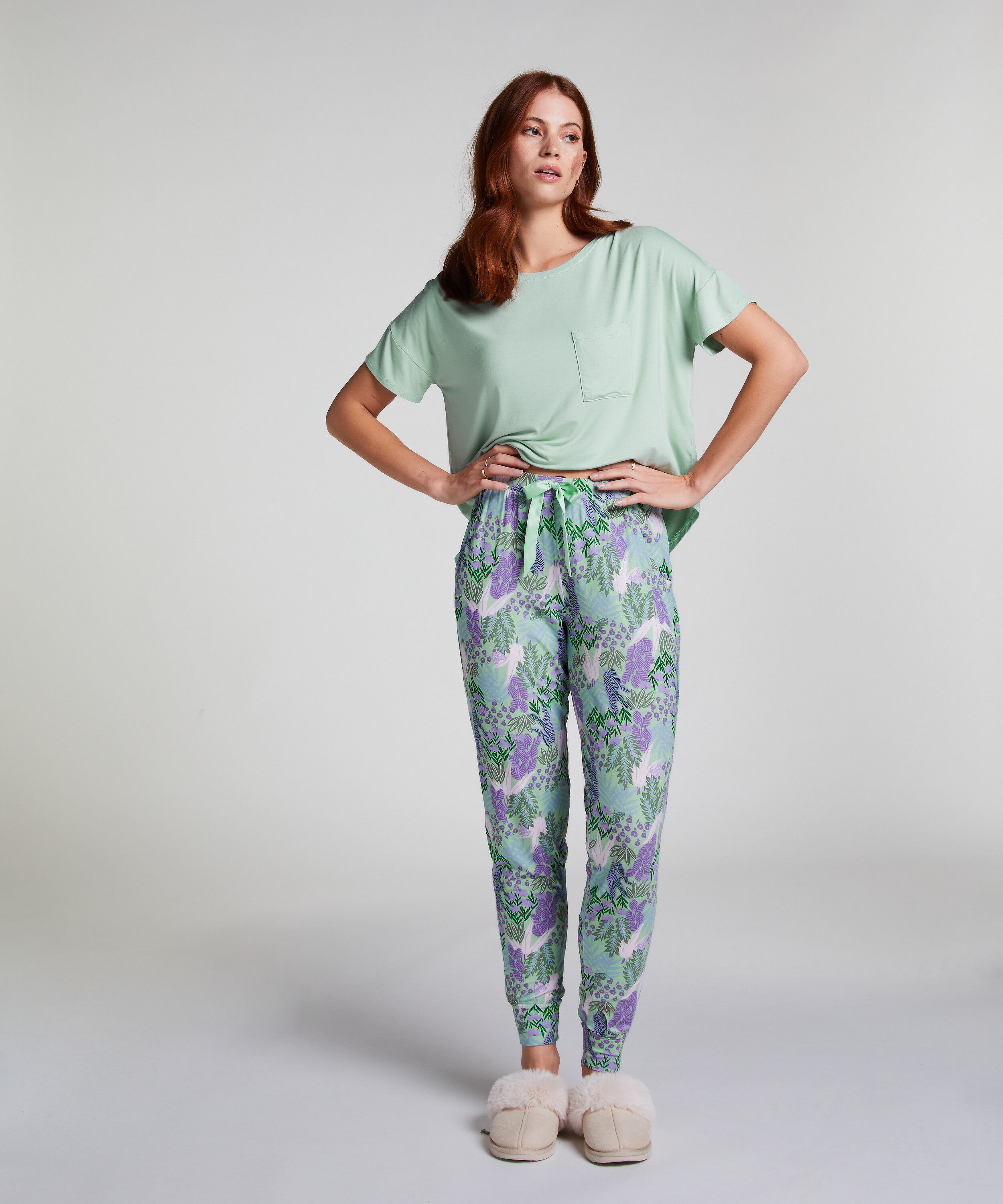 Pantalon de pyjama Jersey, Vert