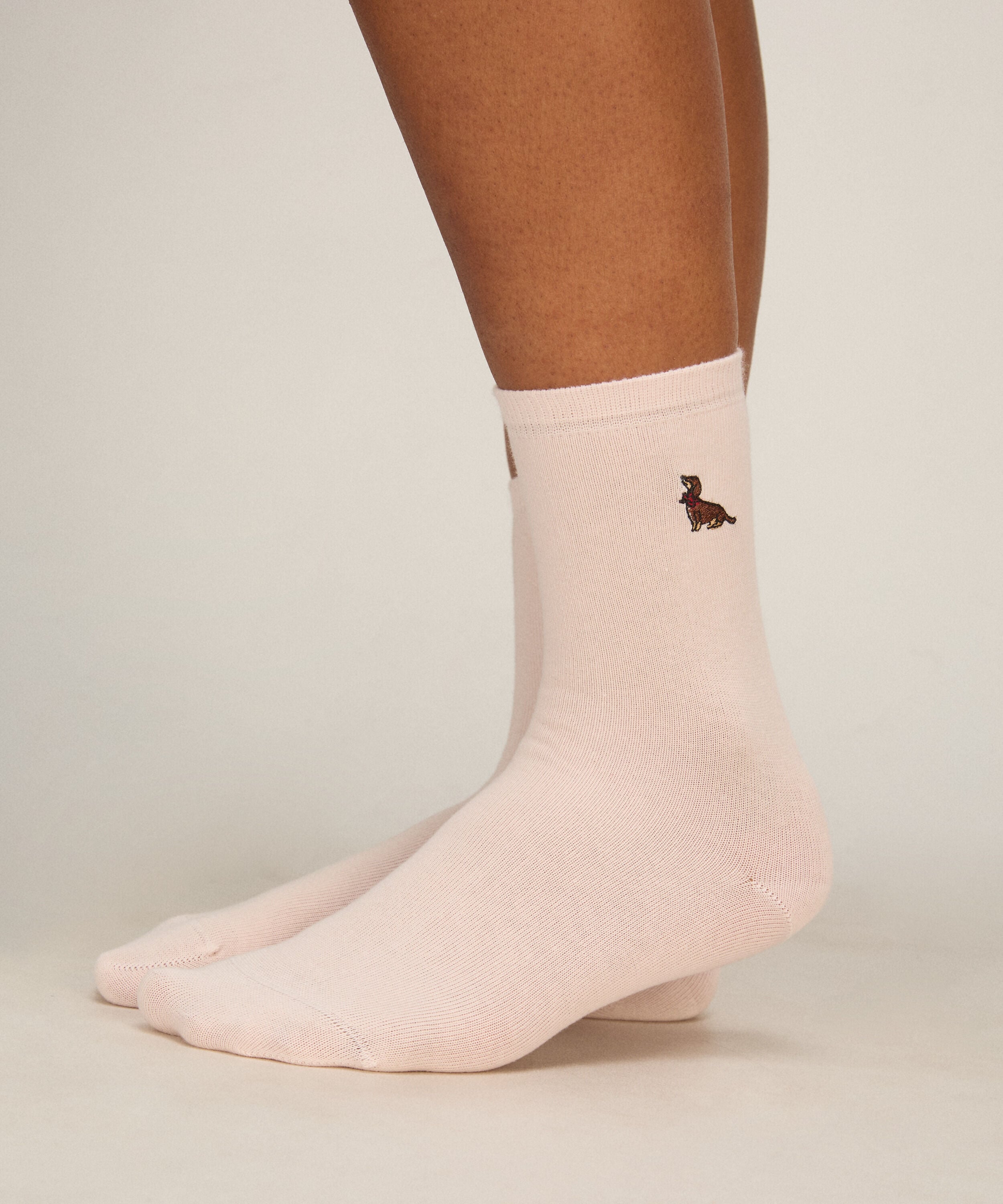 Socks 3 Pair Cotton, Rose