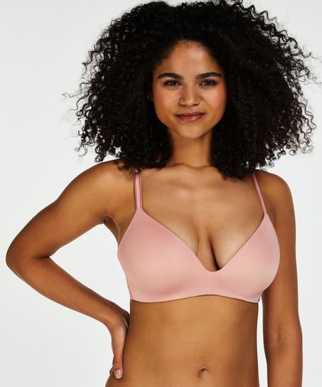 Soutien-gorge push-up préformé sans armatures Mona, Rose