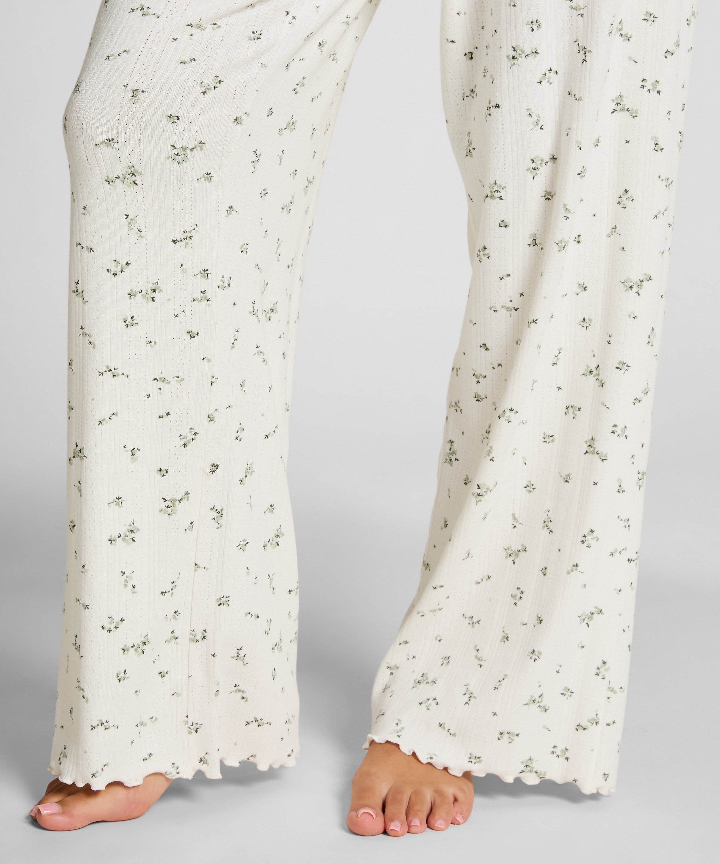 Pyjama Pant Loose Pointelle, Blanc, main