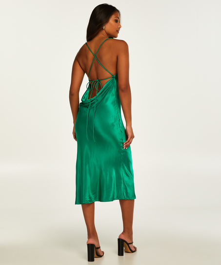 Robe midi Satin, Vert