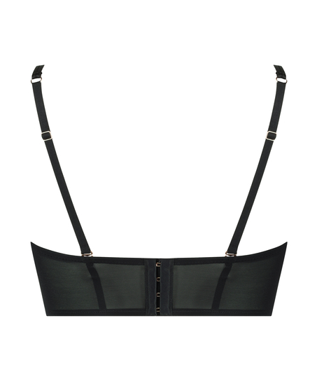 Soutien-gorge &agrave; armatures pr&eacute;form&eacute; longline Helena, Noir