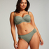 Haut de bikini sans bretelles préformé à armatures Scallop Taille E +, Vert