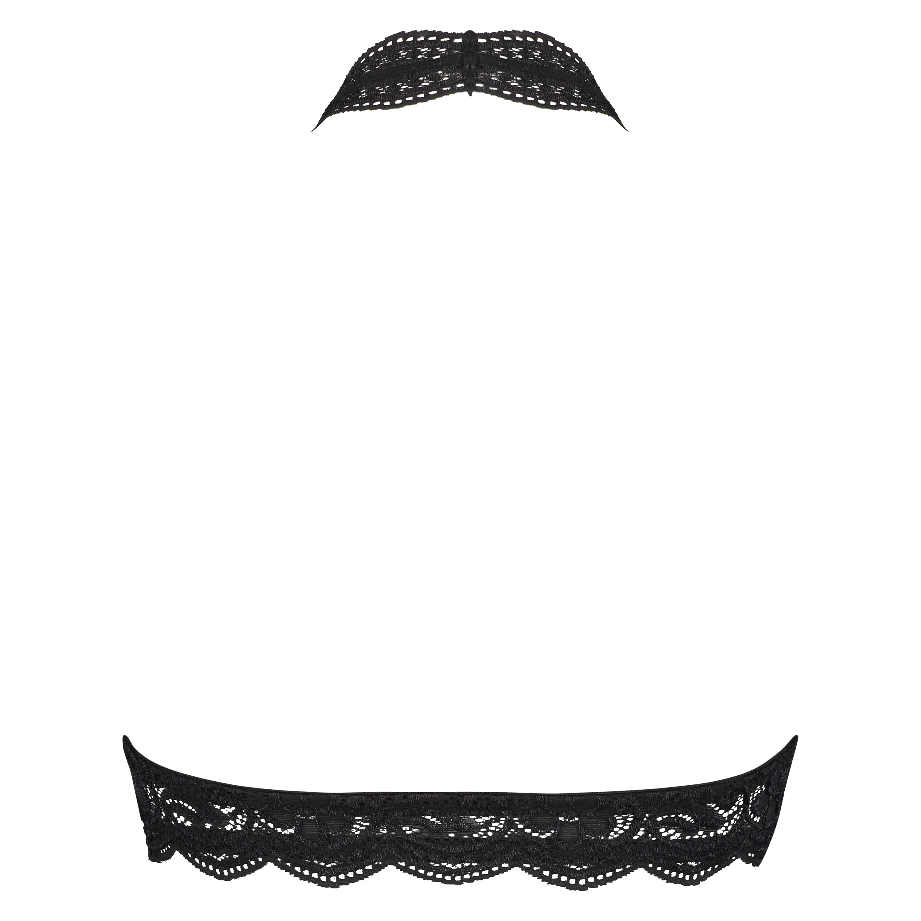 Brassière Halter Lace, Noir, main