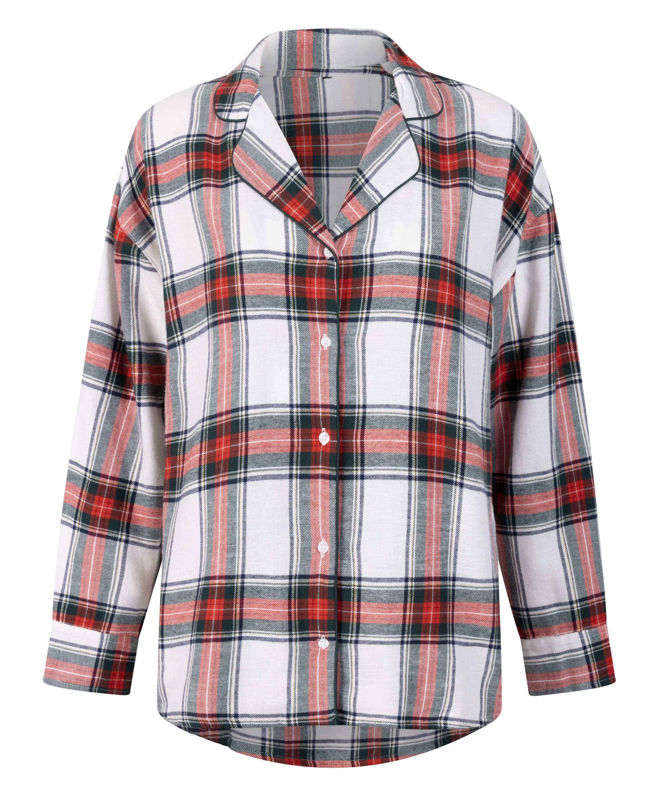 Haut de Pyjama Flanel, Blanc, main