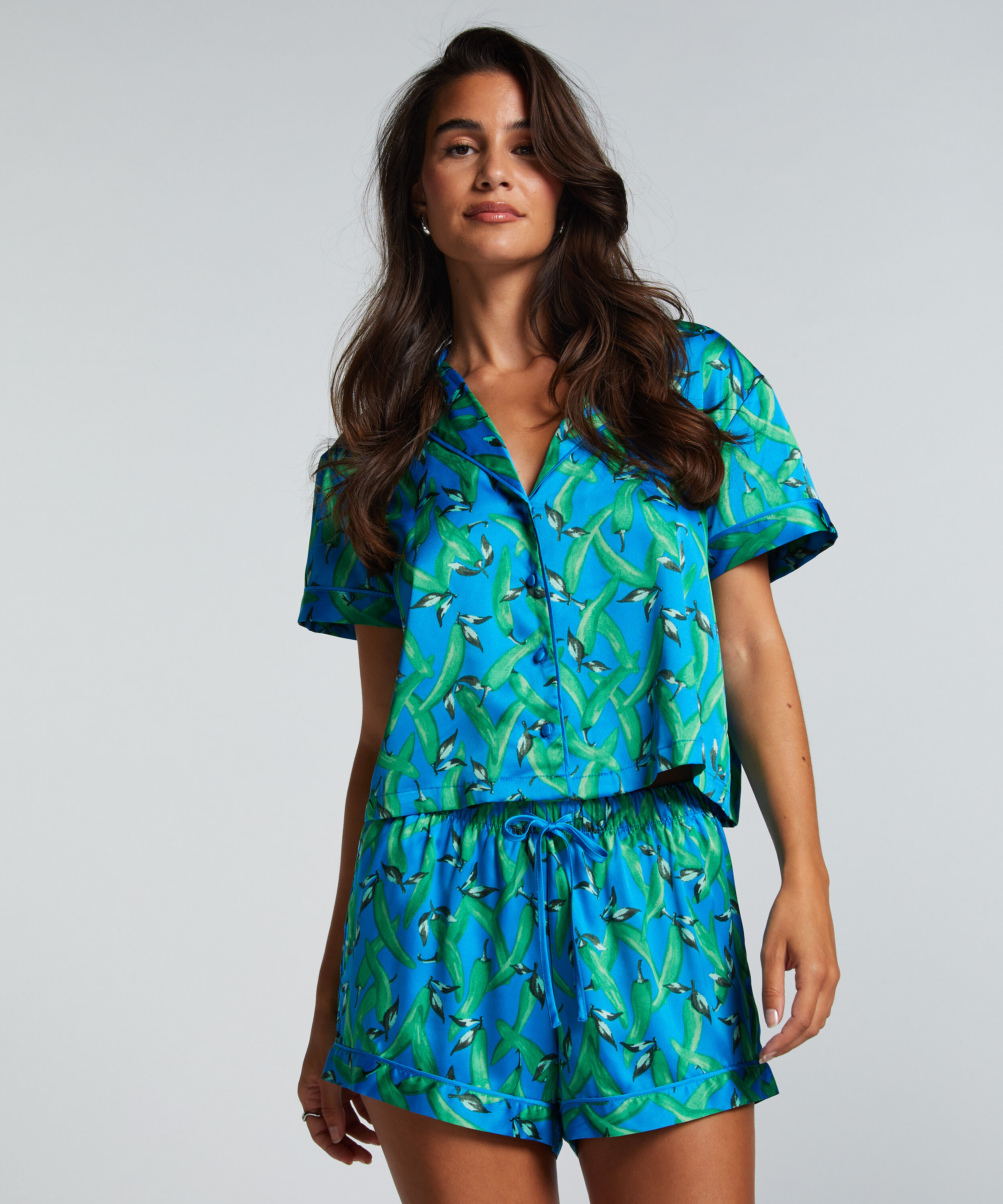 Veste à manches courtes en satin