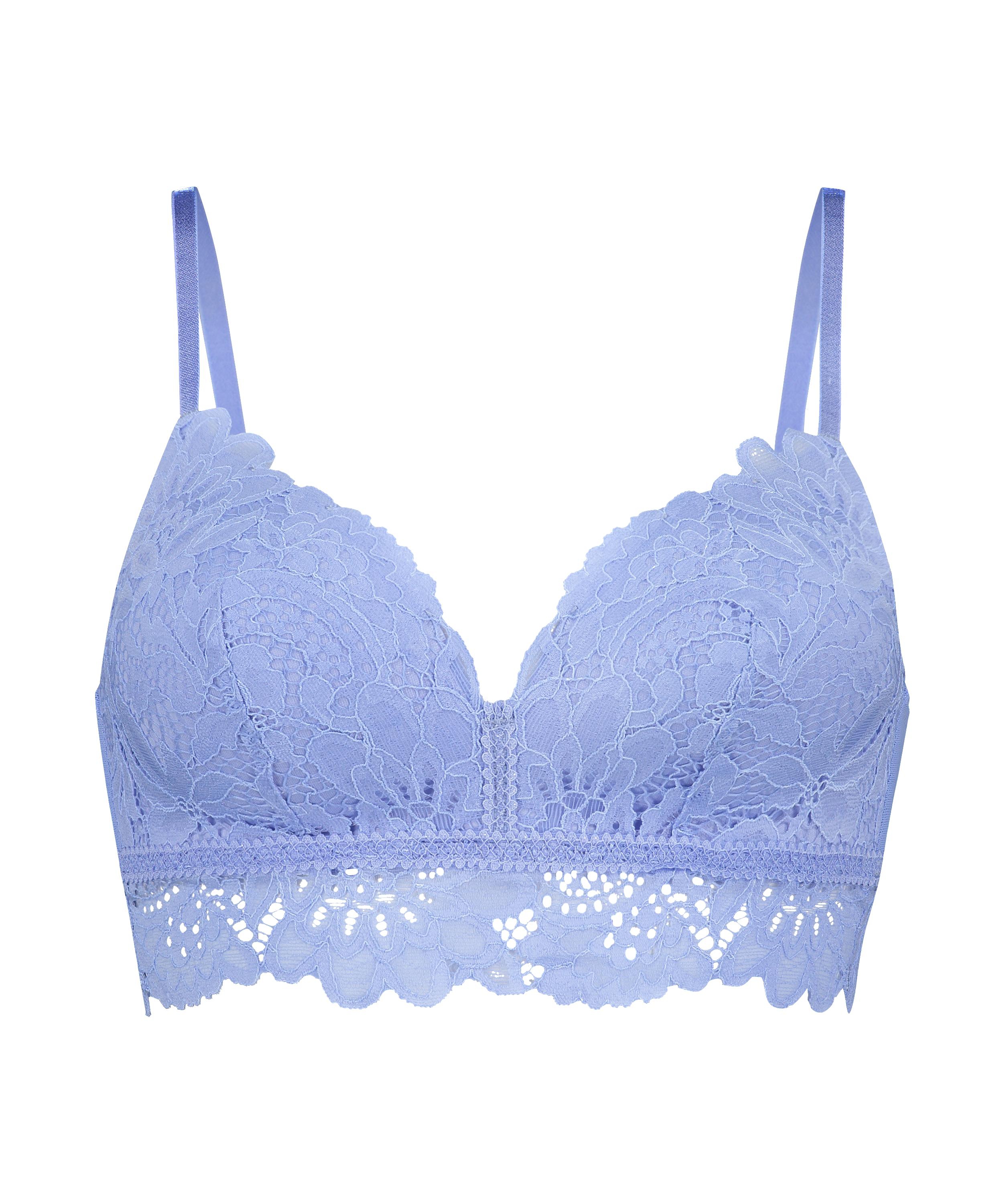 Soutien-gorge préformé sans armatures longline Shiloh, Bleu, main