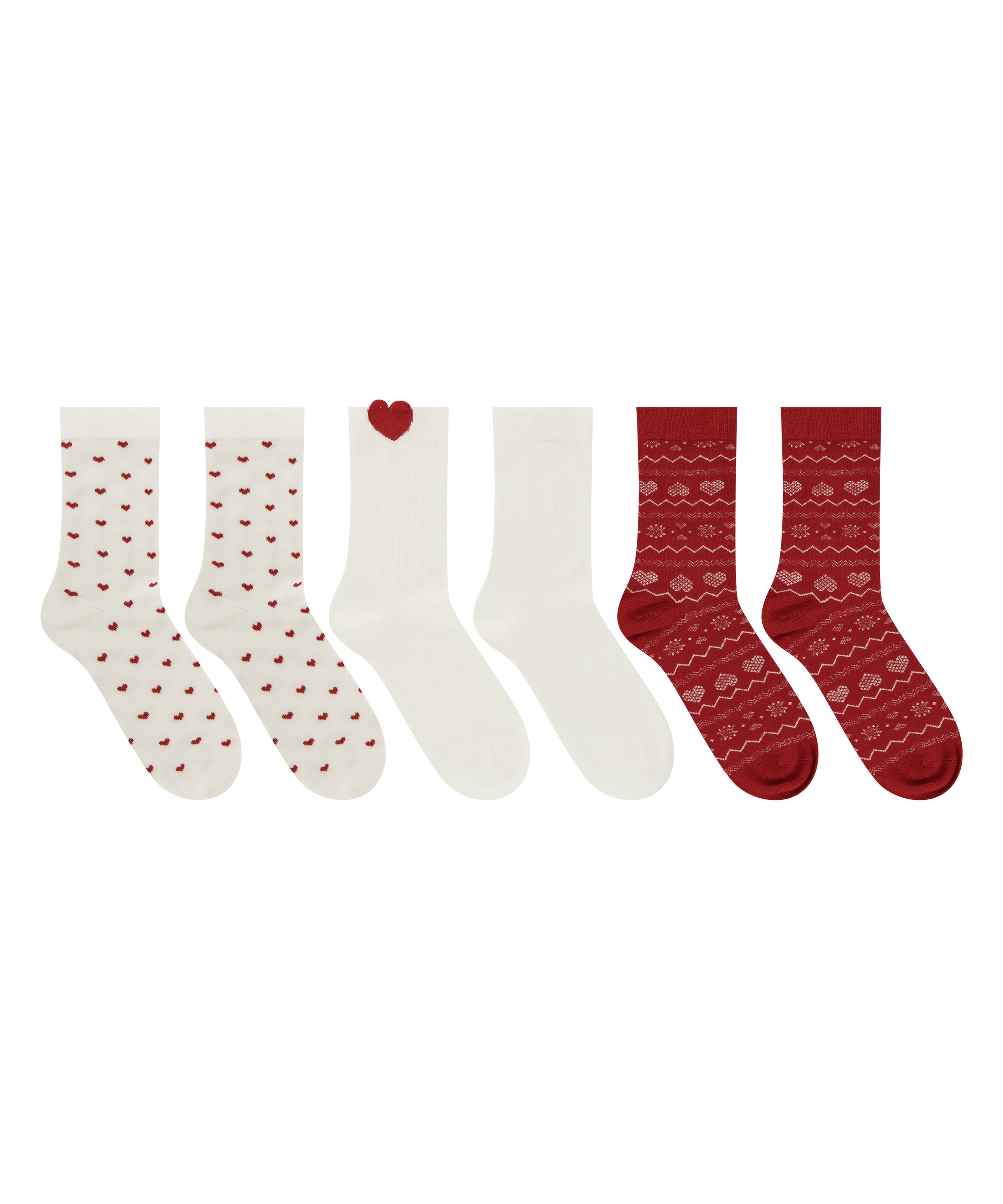 3 paires de chaussettes Giftpack, Rouge, main