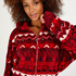 Onesie en flanelle et polaire Fairisle, Rouge
