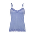 Camisole velours Dentelle, Bleu