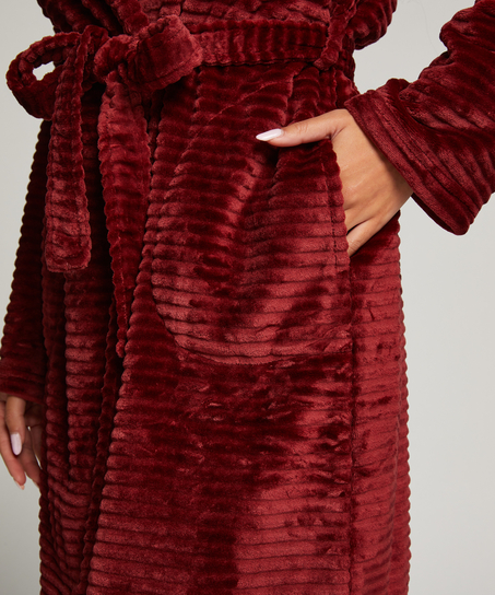 Peignoir court avec fermeture à glissière, Marron