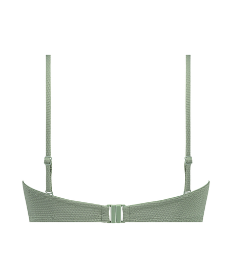 Haut de bikini sans bretelles préformé à armatures Scallop Taille E +, Vert