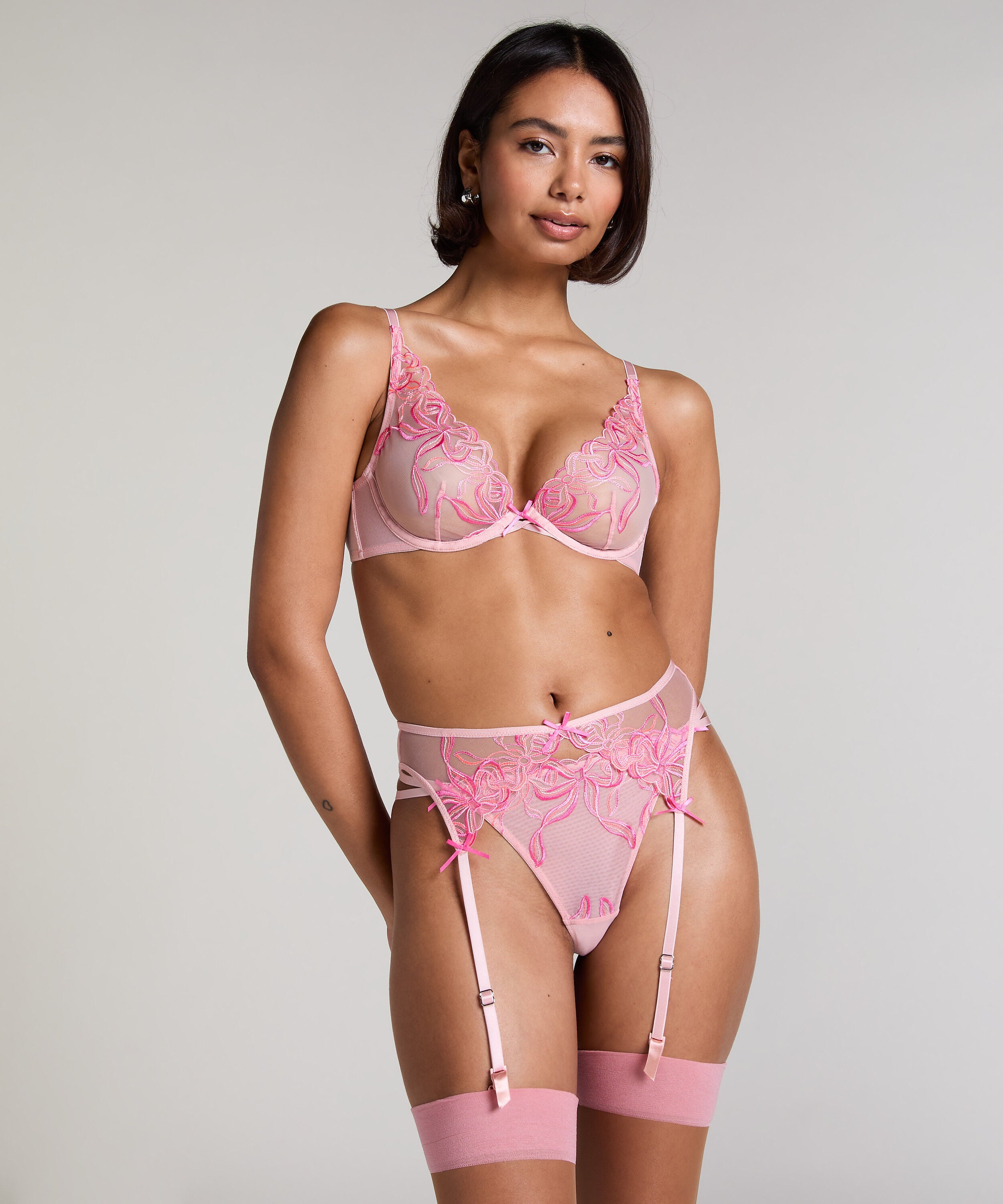 Porte-jarretelles Beau, Rose