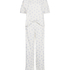Pyjama Set Cotton Jersey Long, Blanc