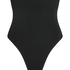 String taille haute à gaine sculptante sans coutures mise en forme, Noir