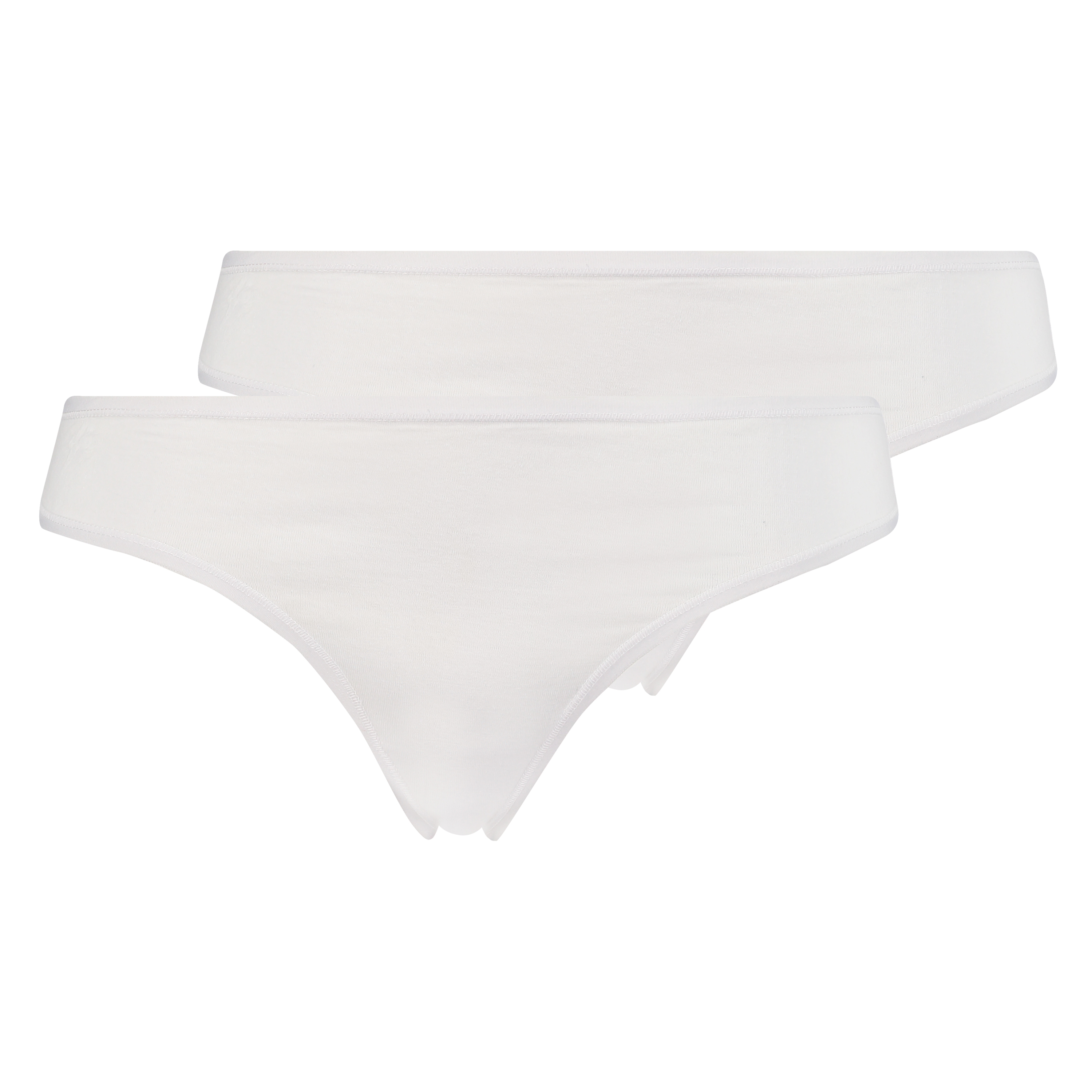 Lot de 2 string Kim Cotton, Blanc, main