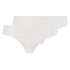 Lot de 2 string Kim Cotton, Blanc