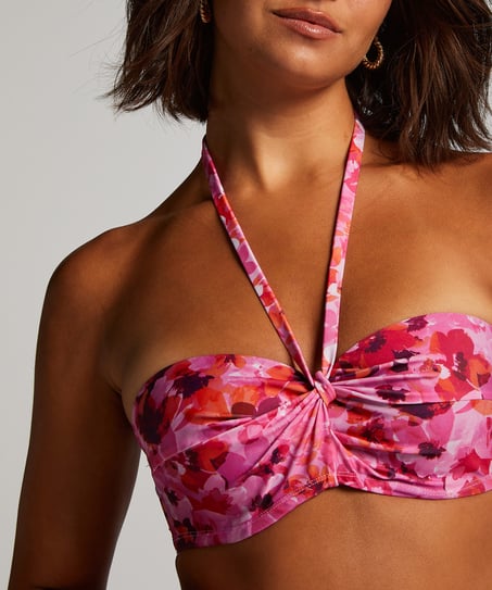 Haut de bikini Floral Taille E +, Rose