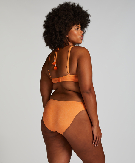 Haut de bikini Lurex Scallop, Orange