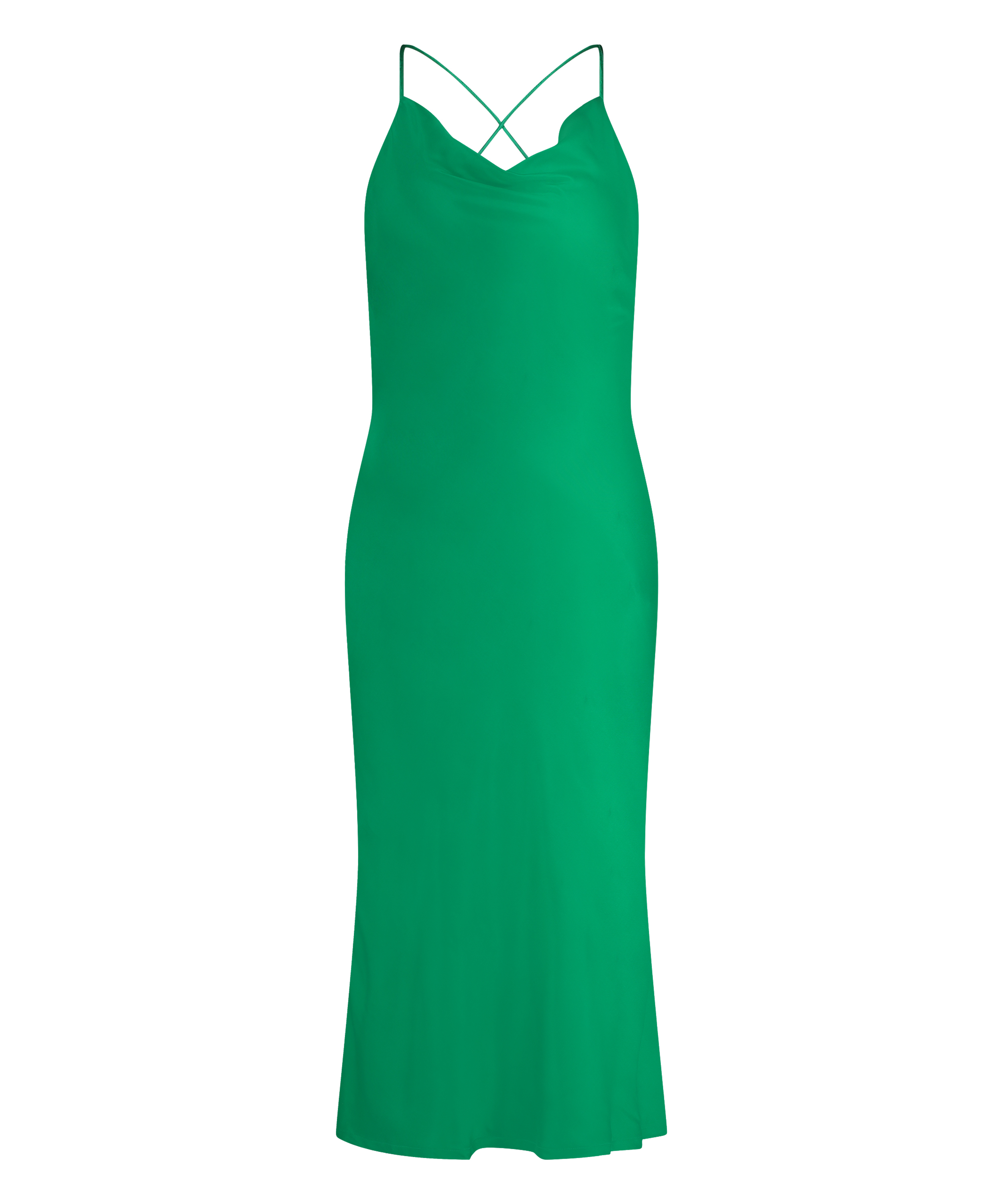 Robe midi Satin, Vert, main